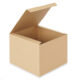 8" x 8" x 6" Kraft Pinstripe Gift Box